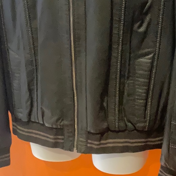 LEATHER WORLD Lamb Leather Black Bomber Jacket sz 3XL - Picture 3 of 14